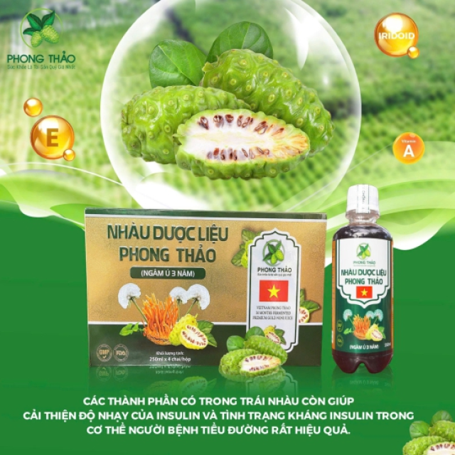 NHÀU DƯỢC LIỆU PHONG THẢO  1000ml(4 chai x 250ml )