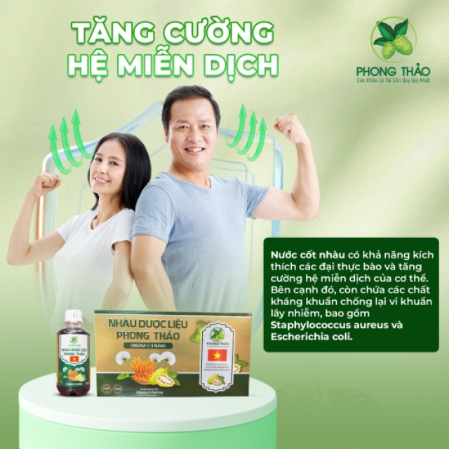 NHÀU DƯỢC LIỆU PHONG THẢO  1000ml(4 chai x 250ml )