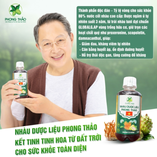 NHÀU DƯỢC LIỆU PHONG THẢO  1000ml(4 chai x 250ml )